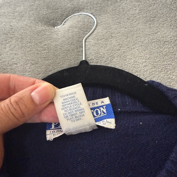 Vintage Pendleton Womens Navy Blue Wool Cardigan Sweater Size S Minimalist - Picture 9 of 10